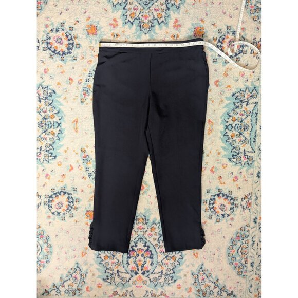 Worthington Women's Navy Pull-On Dress‎ Pants With Side Ruffle Detail - 16L - Picture 5 of 9
